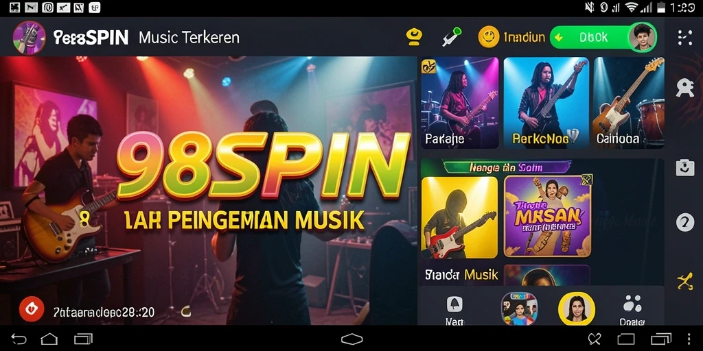 Screenshot gameplay 98SPIN menampilkan aksi kompetisi musik yang seru.