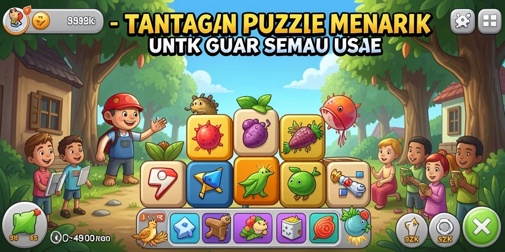 Gameplay menantang dari 9ZK dengan berbagai puzzle menarik.