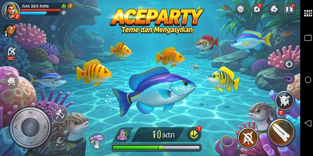 Gameplay menembak ikan yang seru dan mengasyikkan di ACEPARTY.