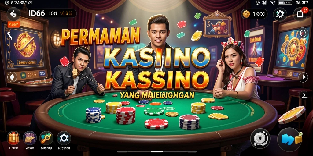 Tampilan gameplay kasino yang menarik dan memikat di ID66.