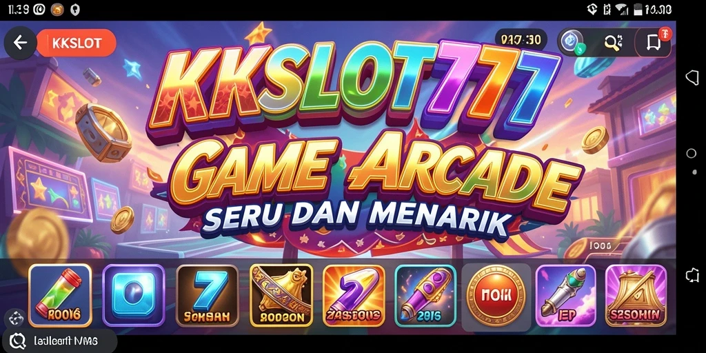 Tampilan menarik dari gameplay KKSLOT777 yang penuh aksi Arcade.