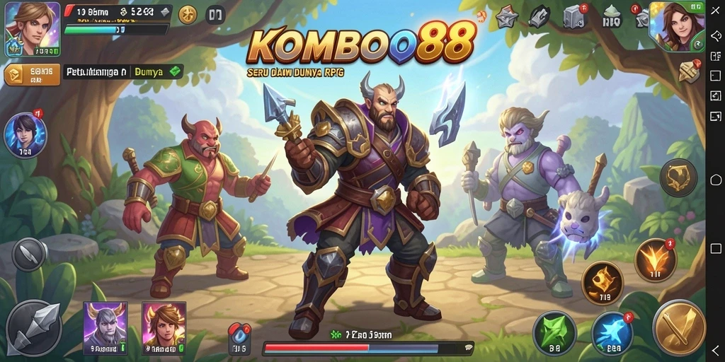 Tangkapan layar KOMBO88 menampilkan aksi mendebarkan dalam pertarungan RPG.