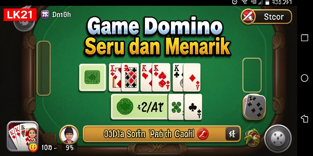 Gameplay seru di LK21 dengan berbagai mode Domino.