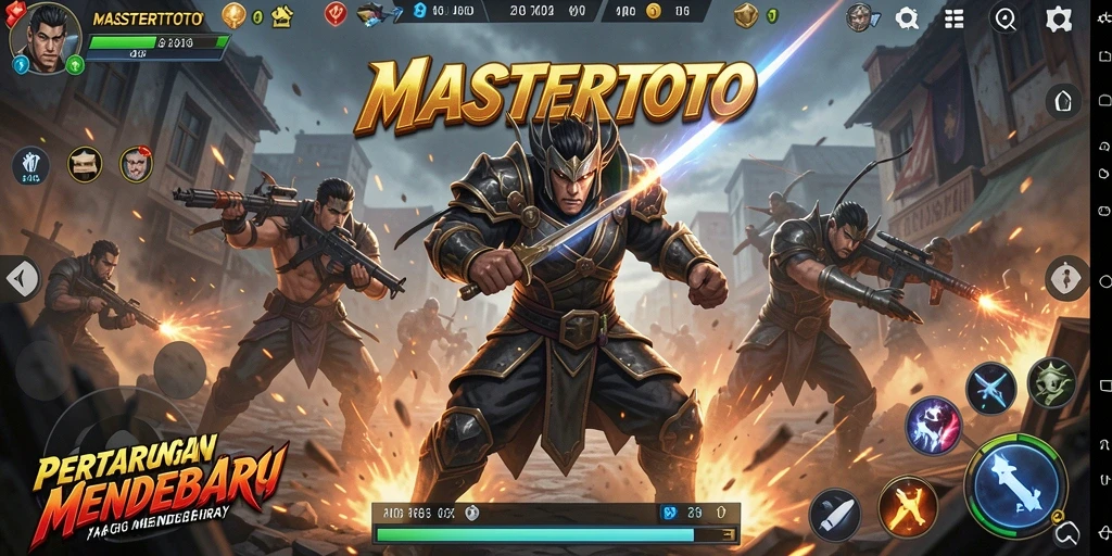 Screenshot gameplay MASTERTOTO yang menampilkan aksi penuh adrenalin.