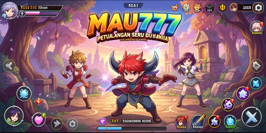 Tangkapan layar permainan MAU777 menampilkan aksi seru di dunia anime.