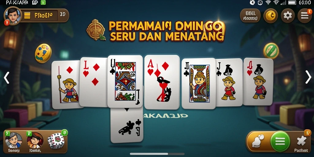 Tampilan game PAKARJP yang seru dan penuh strategi dalam bermain Domino.