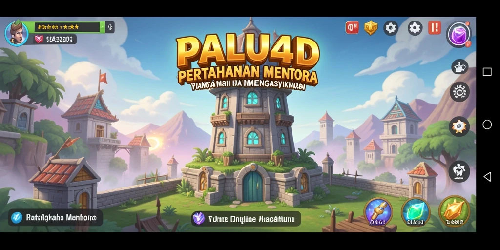 Tampilan gameplay menakjubkan dari PALU4D dalam aksi Tower Defense.