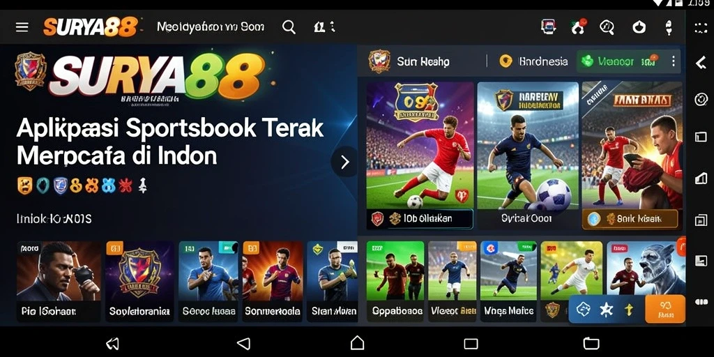 Tampilan gameplay menarik dari aplikasi Sportsbook SURYA88.
